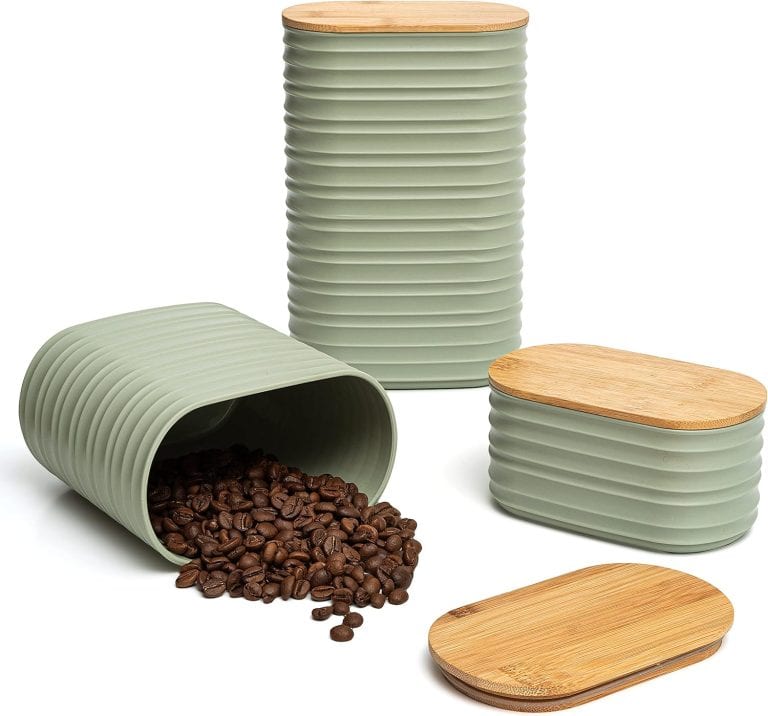 Mixpresso 3 Pcs Olive Green Canisters Set