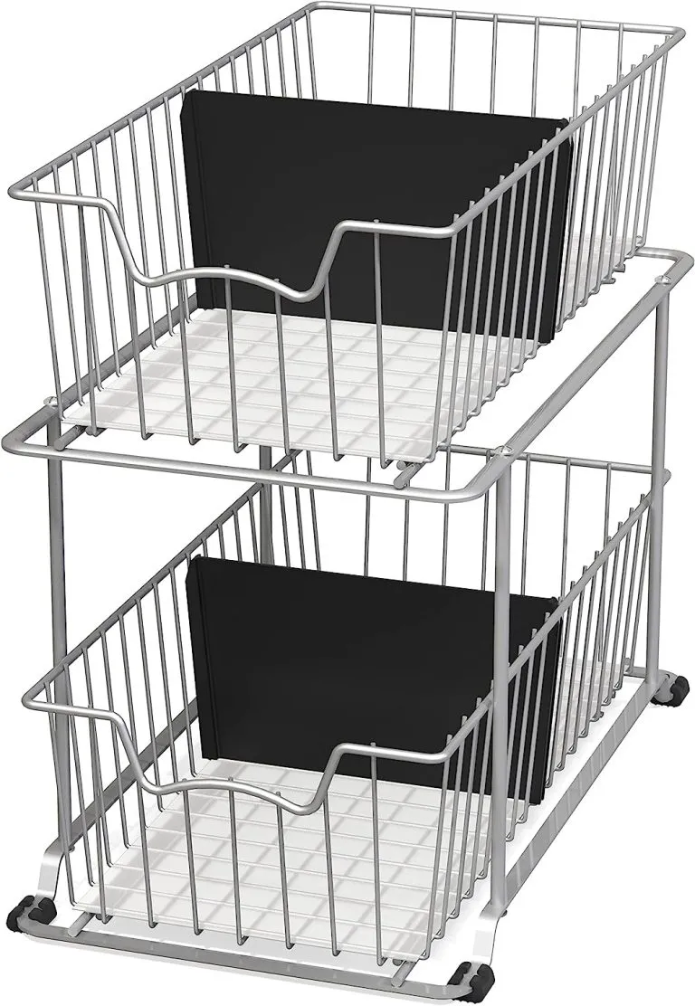 SimpleHouseware 2 Tier Cabinet Wire Basket Drawer Organizer