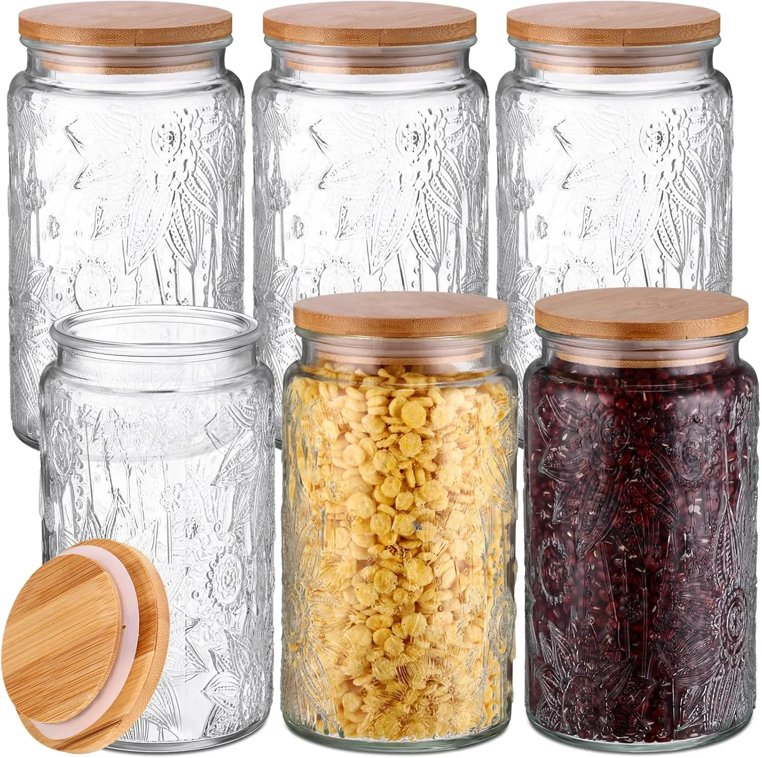 Domensi Vintage Glass Storage Jars