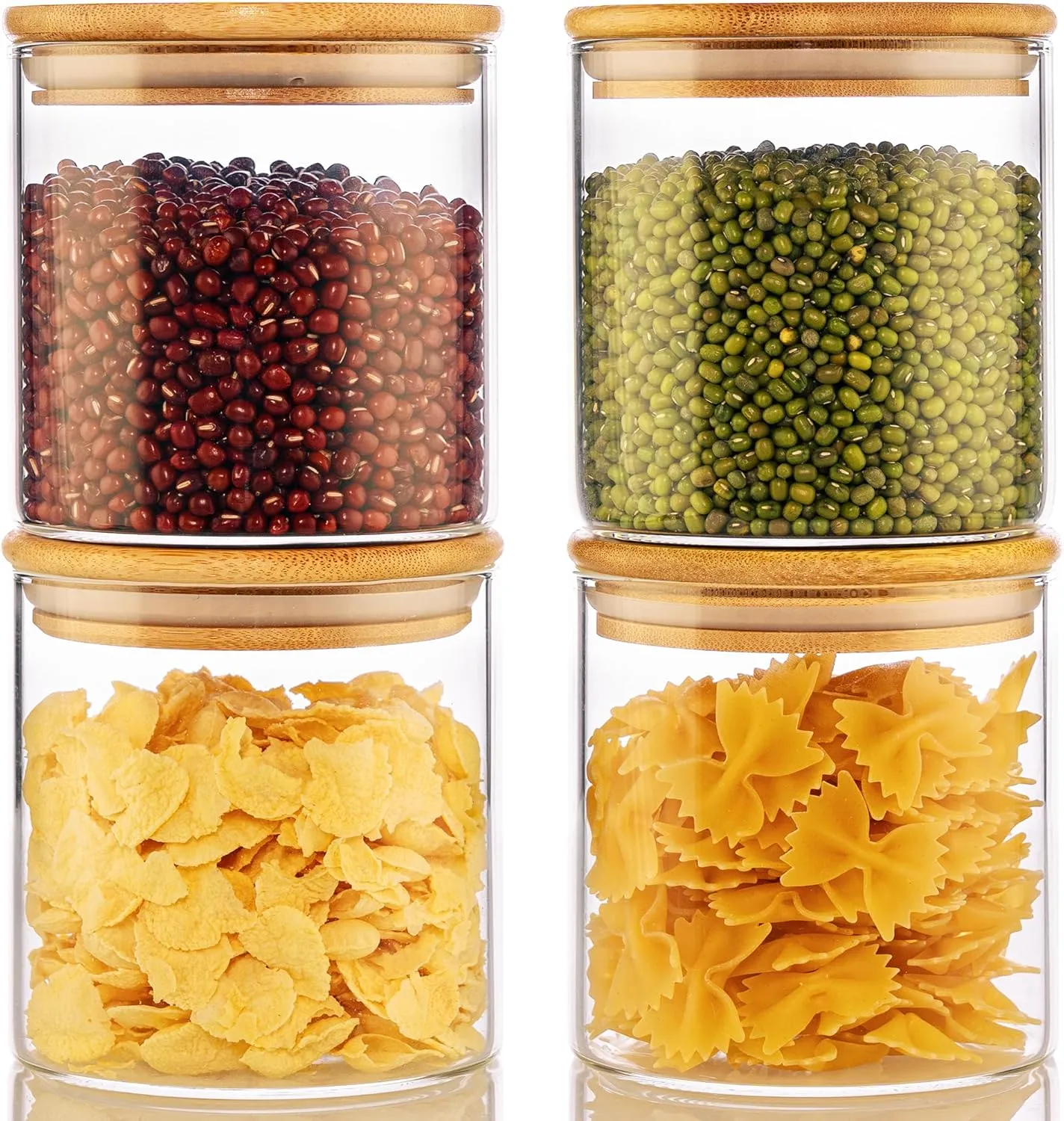 Glass Jars with Bamboo Lids